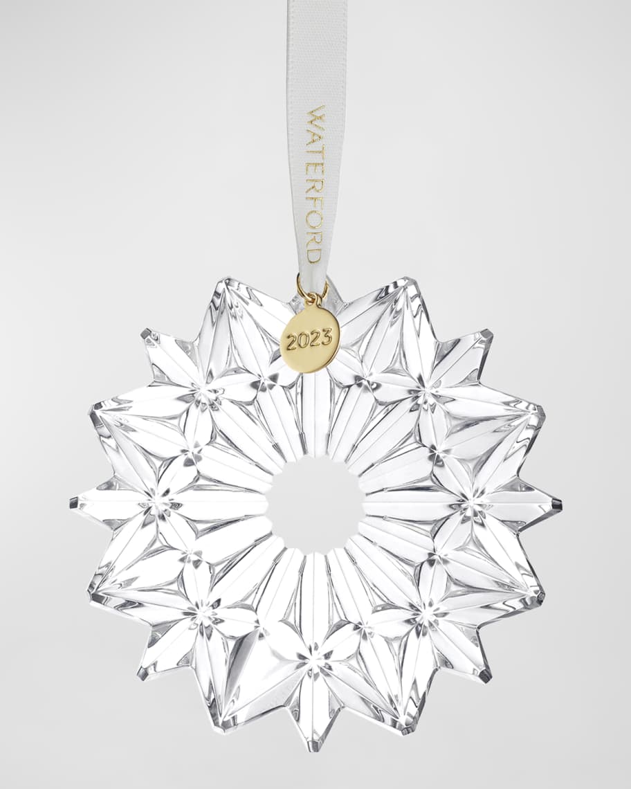 Waterford Crystal Annual Snow Crystal Christmas 2023 Ornament Horchow