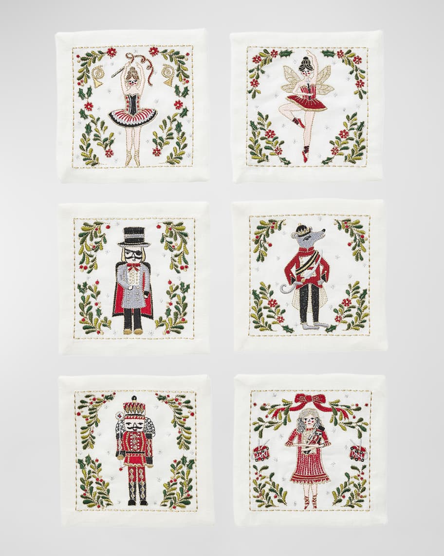 Image 1 of 3: Nutcrackers Cocktail Napkins, Set of 6