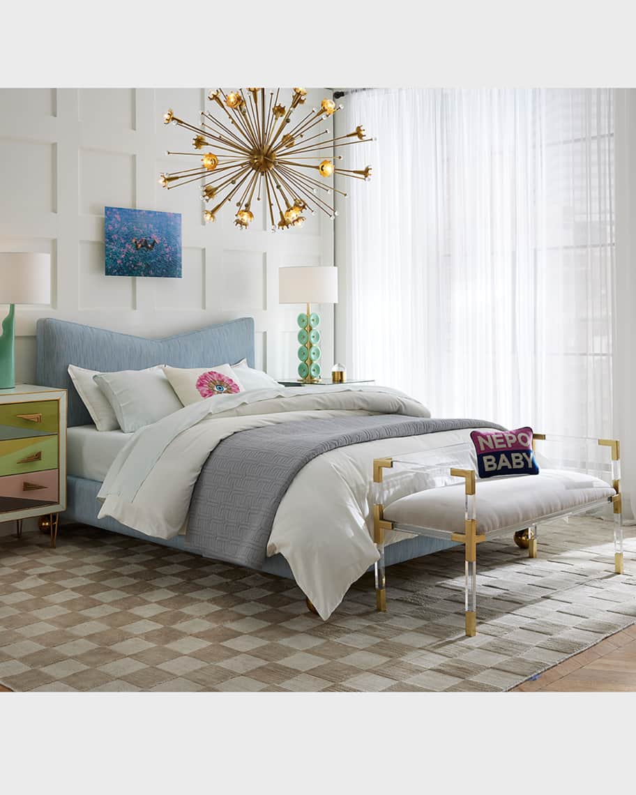 Image 2 of 5: Chevron Queen Bed