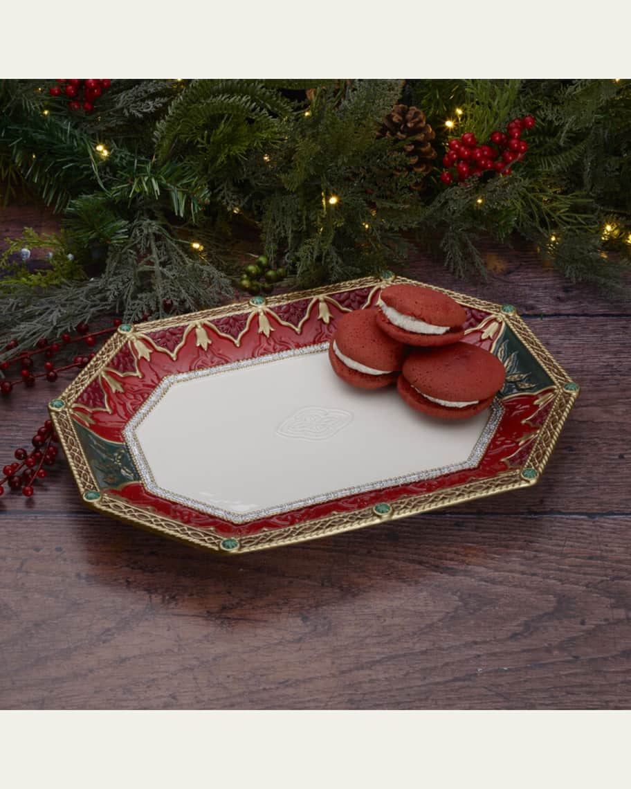 Fitz and floyd christmas platter top