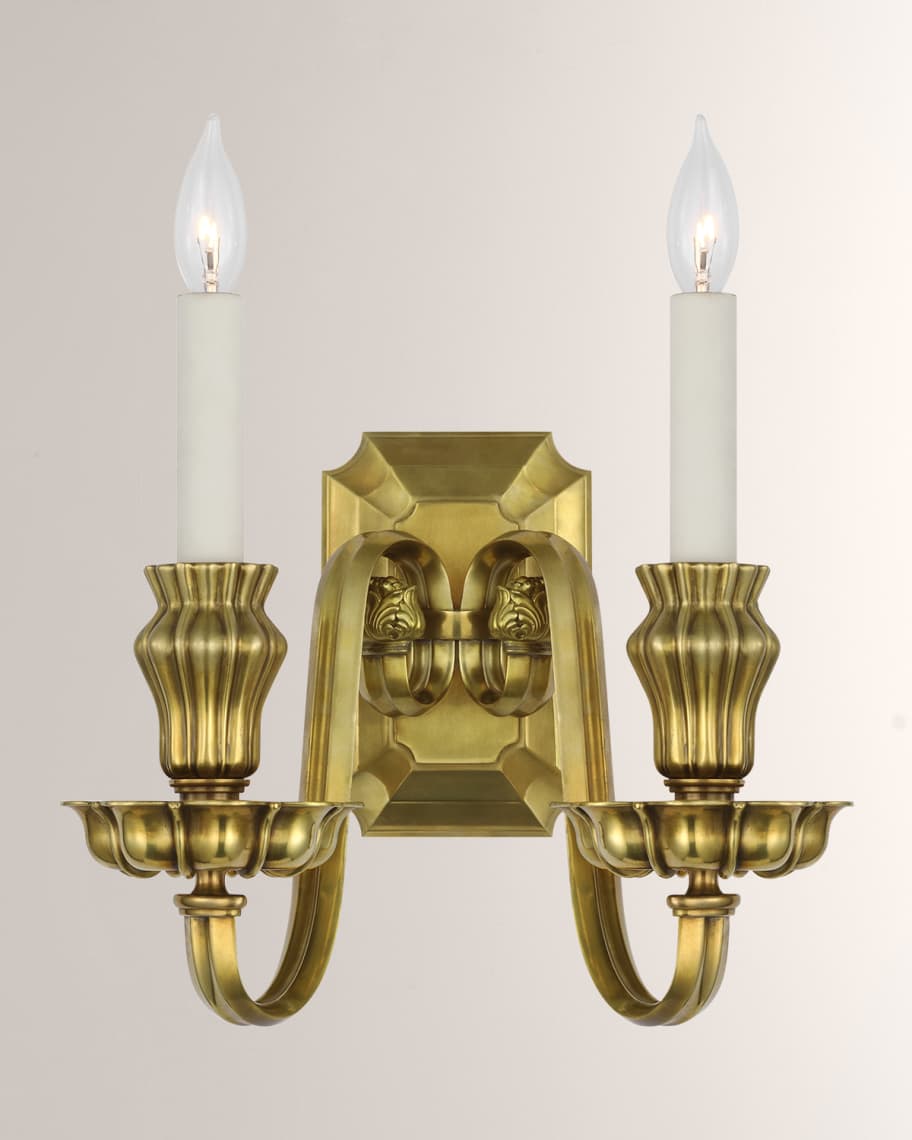Image 1 of 1: Falaise Double Sconce by Ralph Lauren 
