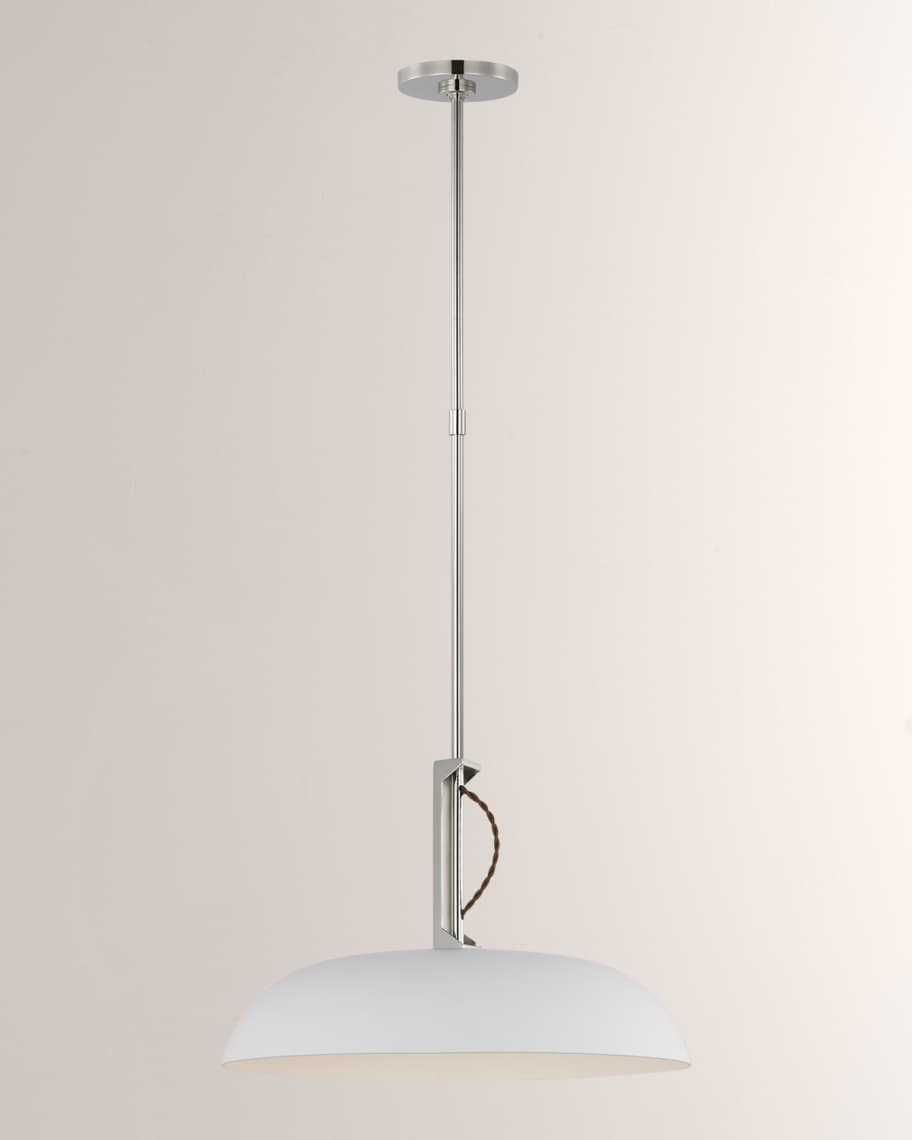 Image 1 of 1: Cyrus Polished Nickel Pendant Light by Amber Lewis 