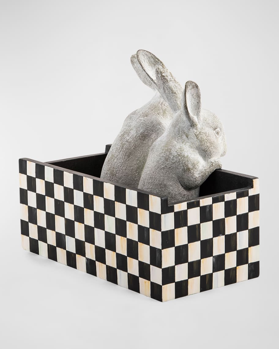 Image 2 of 2: Courtly Check Bunny Planter 