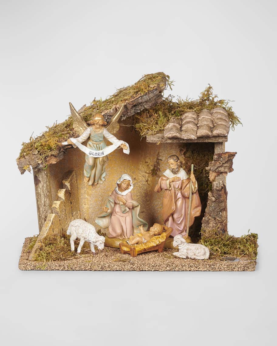 Fontanini 5" Scale 6Piece Nativity Set with Stable Horchow