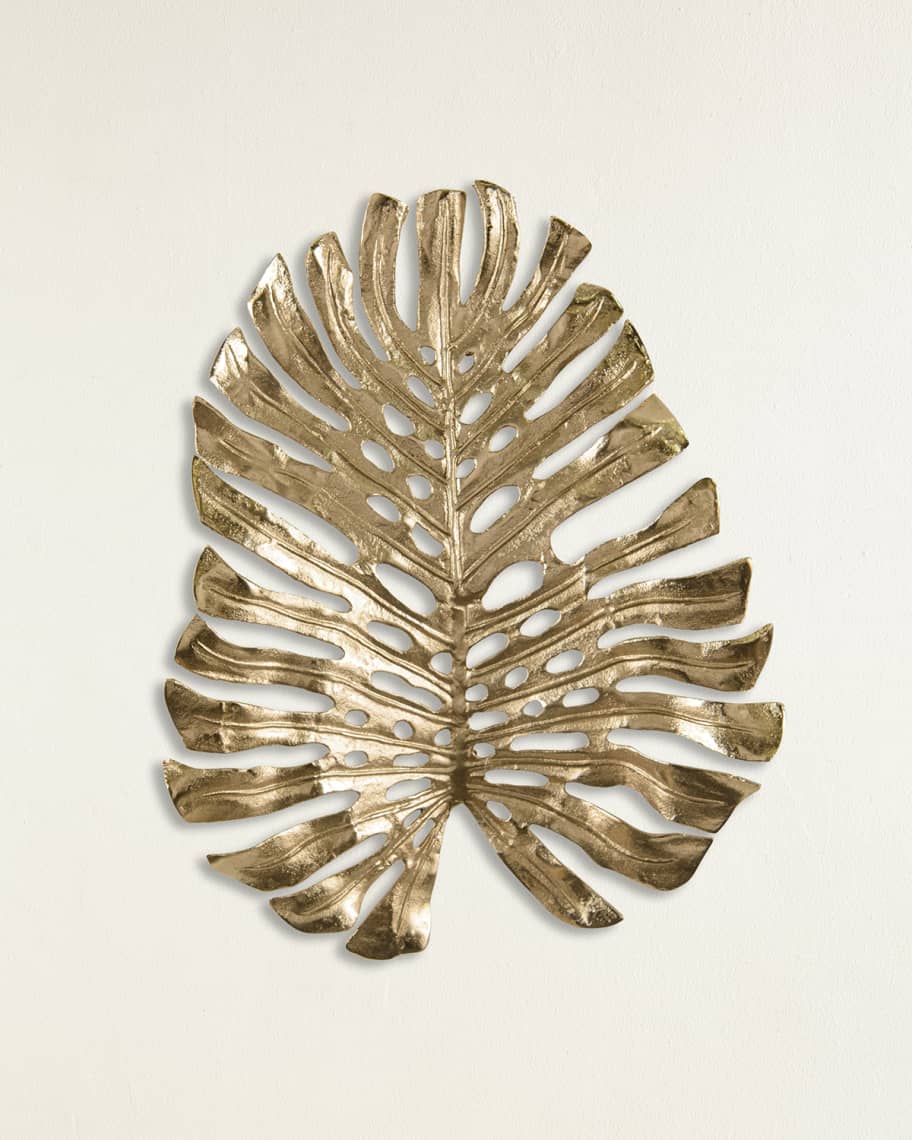 John-Richard Collection Gilded Palm Leaf Sculpture I | Horchow