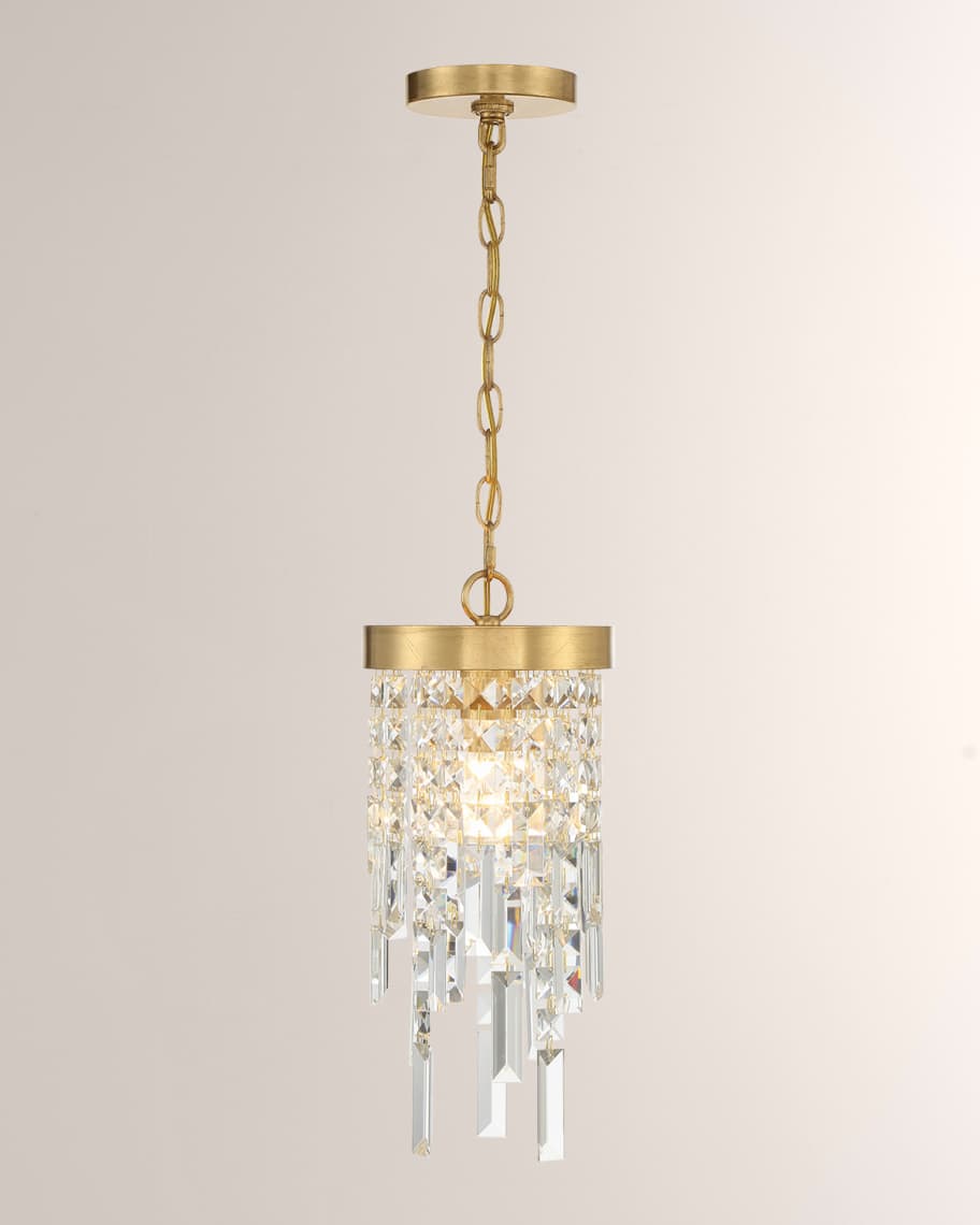 Image 1 of 1: Winfield 1-Light Antiqued Gold Pendant