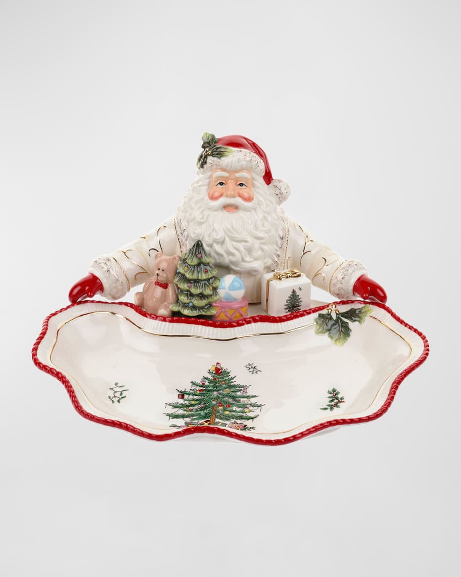 Image 2 of 2: Christmas Tree Santa Dish