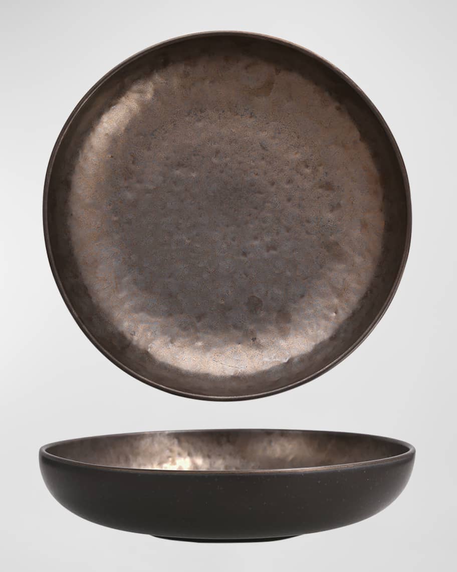 Image 2 of 2: Nivo Metallic Low Dinner Bowl, Set of 6