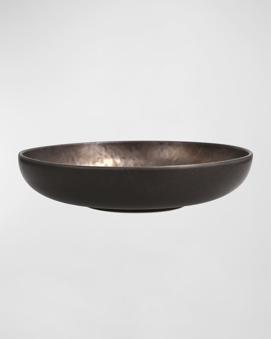 Image 1 of 2: Nivo Metallic Low Dinner Bowl, Set of 6
