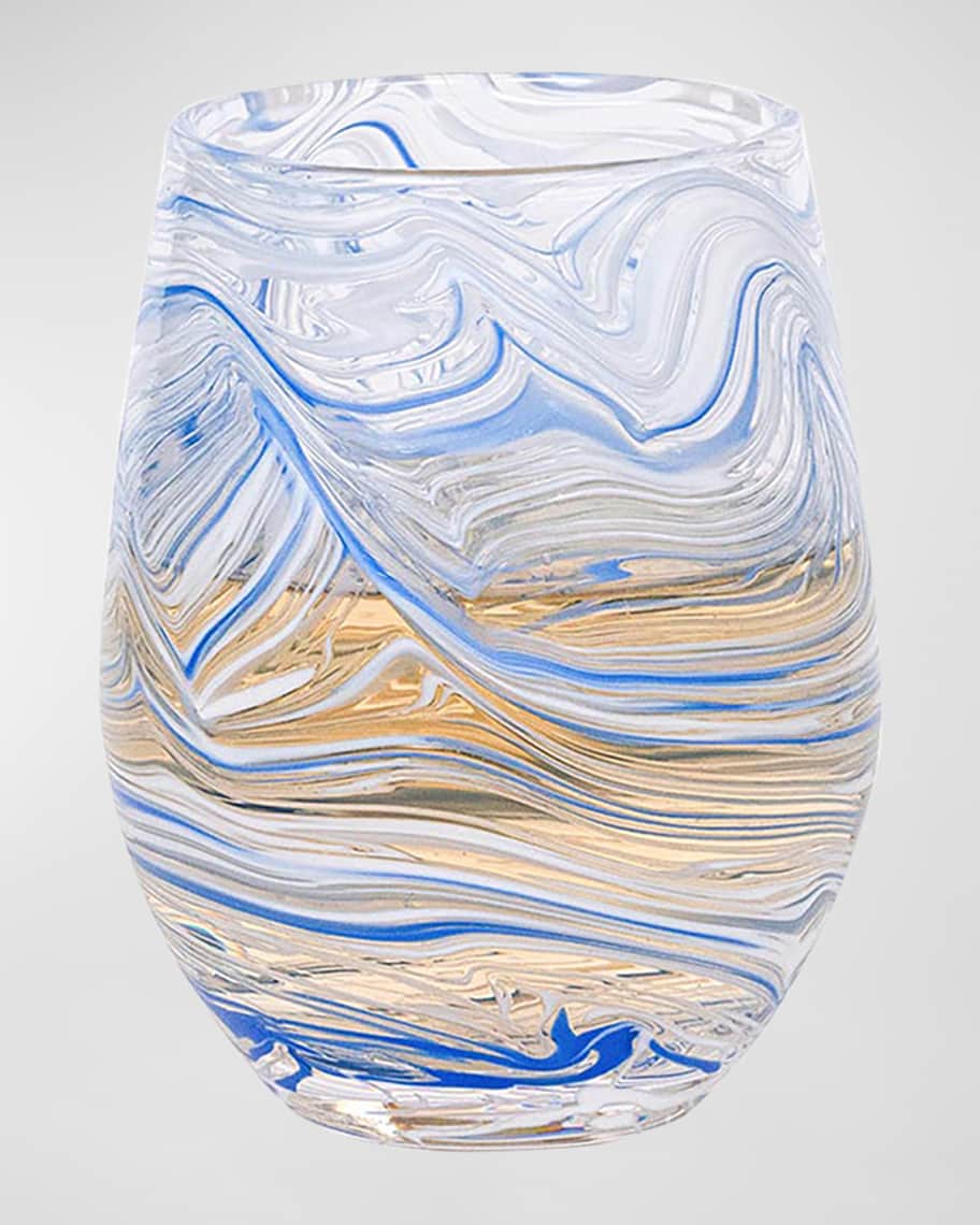 Image 2 of 3: Puro Marbled Stemless Wine Glass