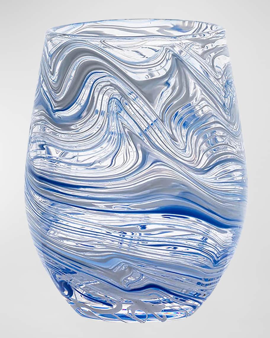 Image 1 of 3: Puro Marbled Stemless Wine Glass