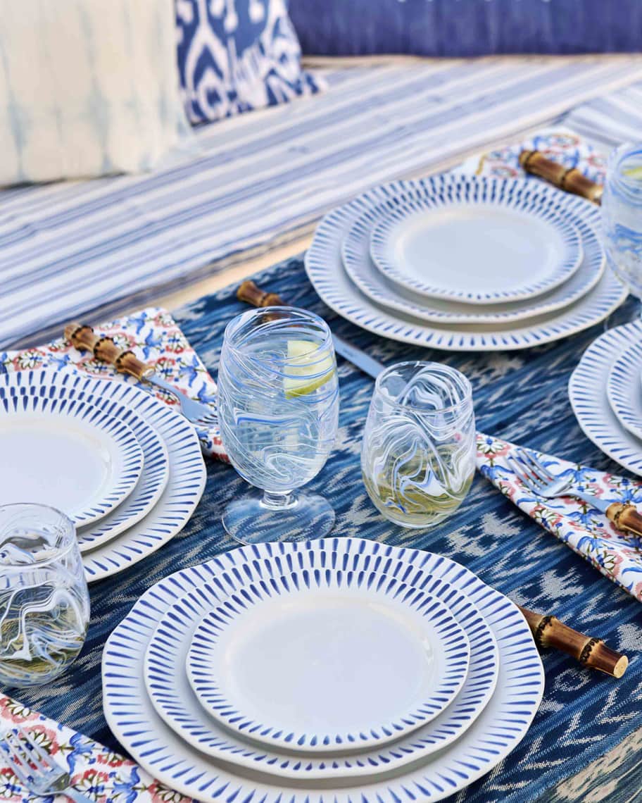 Image 3 of 3: Sitio Stripe Delft Blue Mug 
