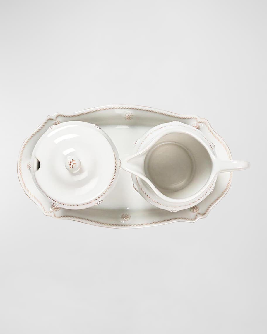 Image 2 of 5: Berry & Thread Whitewash 3-Piece Sugar and Creamer Set 