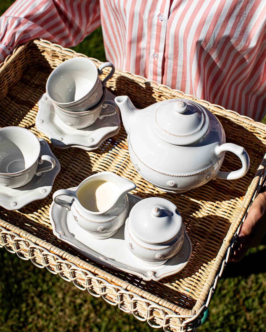 Image 3 of 5: Berry & Thread Whitewash 3-Piece Sugar and Creamer Set 