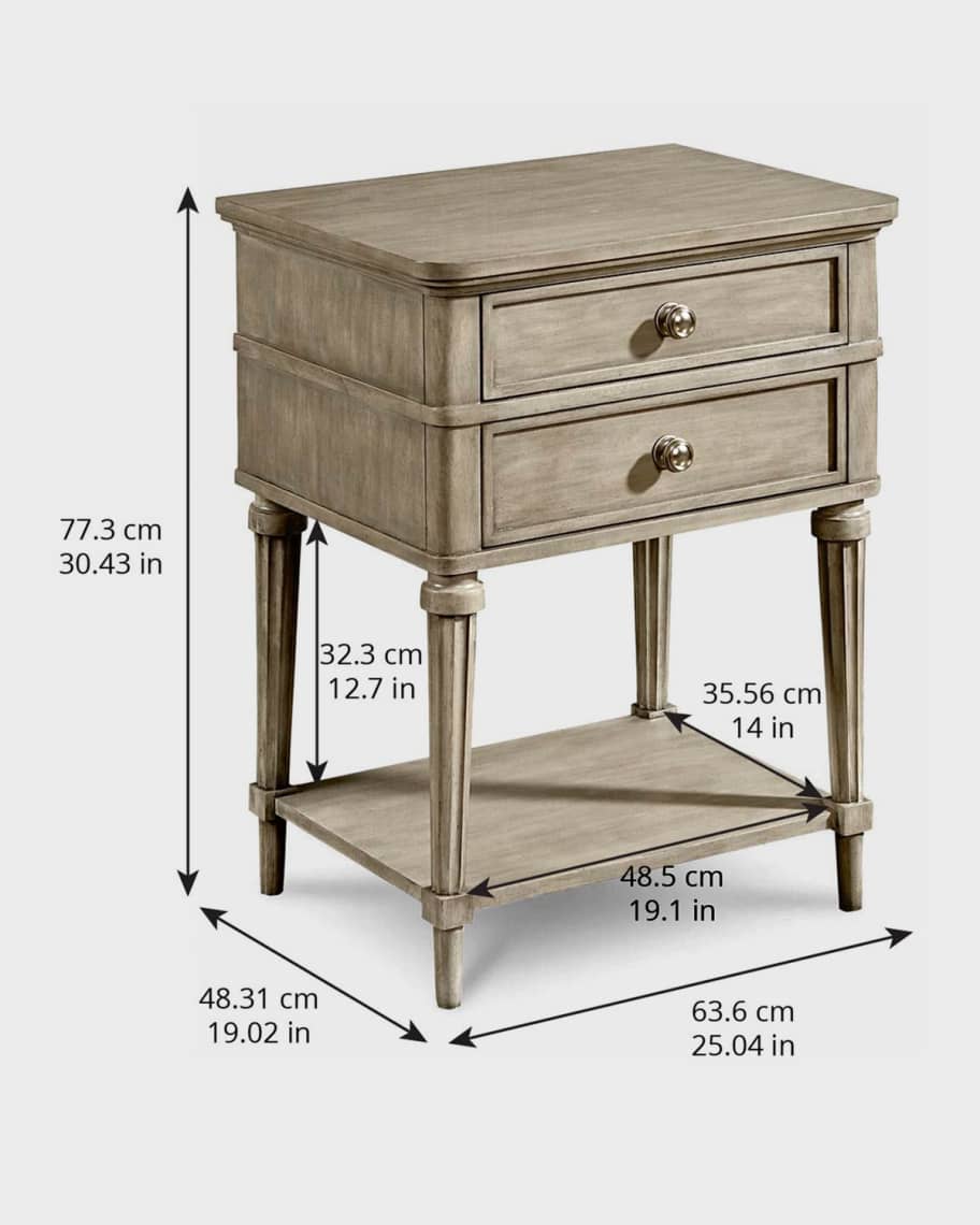 Image 2 of 3: Morrissey 2-Drawer Nightstand