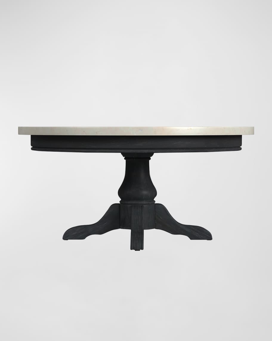 Image 2 of 6: Marjorie Round Marble Coffee Table 