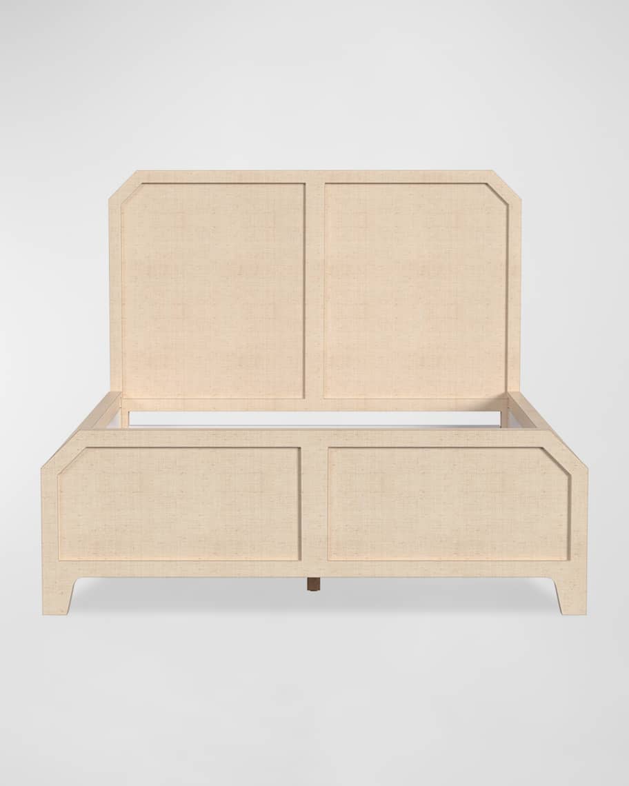 Image 2 of 6: Helena Raffia Queen Panel Bed 