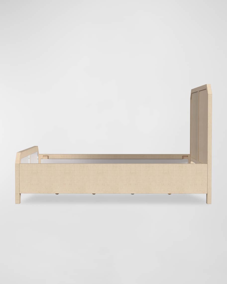 Image 3 of 6: Helena Raffia Queen Panel Bed 