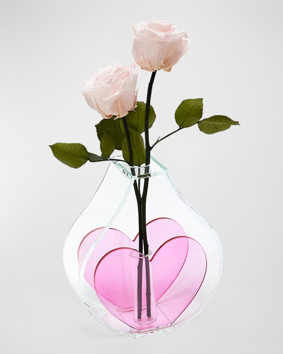 Venus ET Fleur Amour Pink Heart Vase Eternity Rose Arrangement