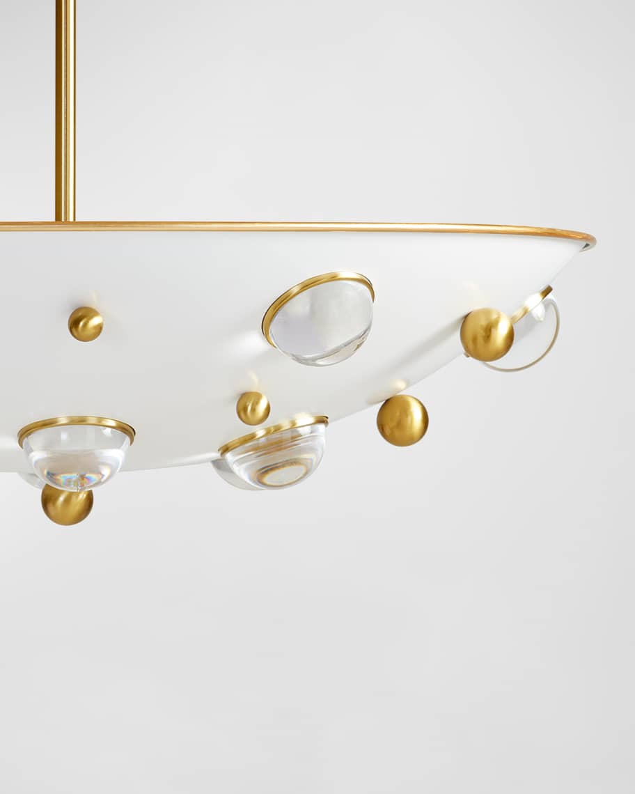 Image 2 of 2: Globo 32" 4-Light Demilune Chandelier