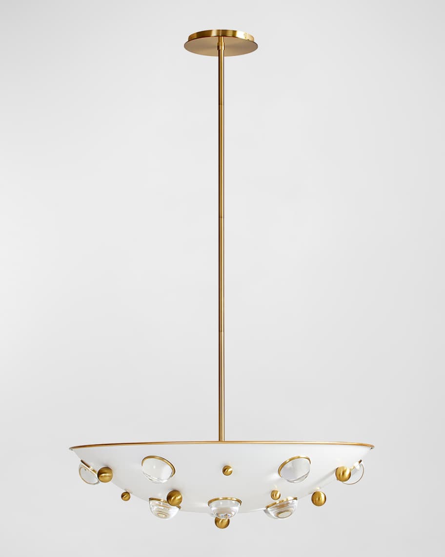 Image 1 of 2: Globo 32" 4-Light Demilune Chandelier