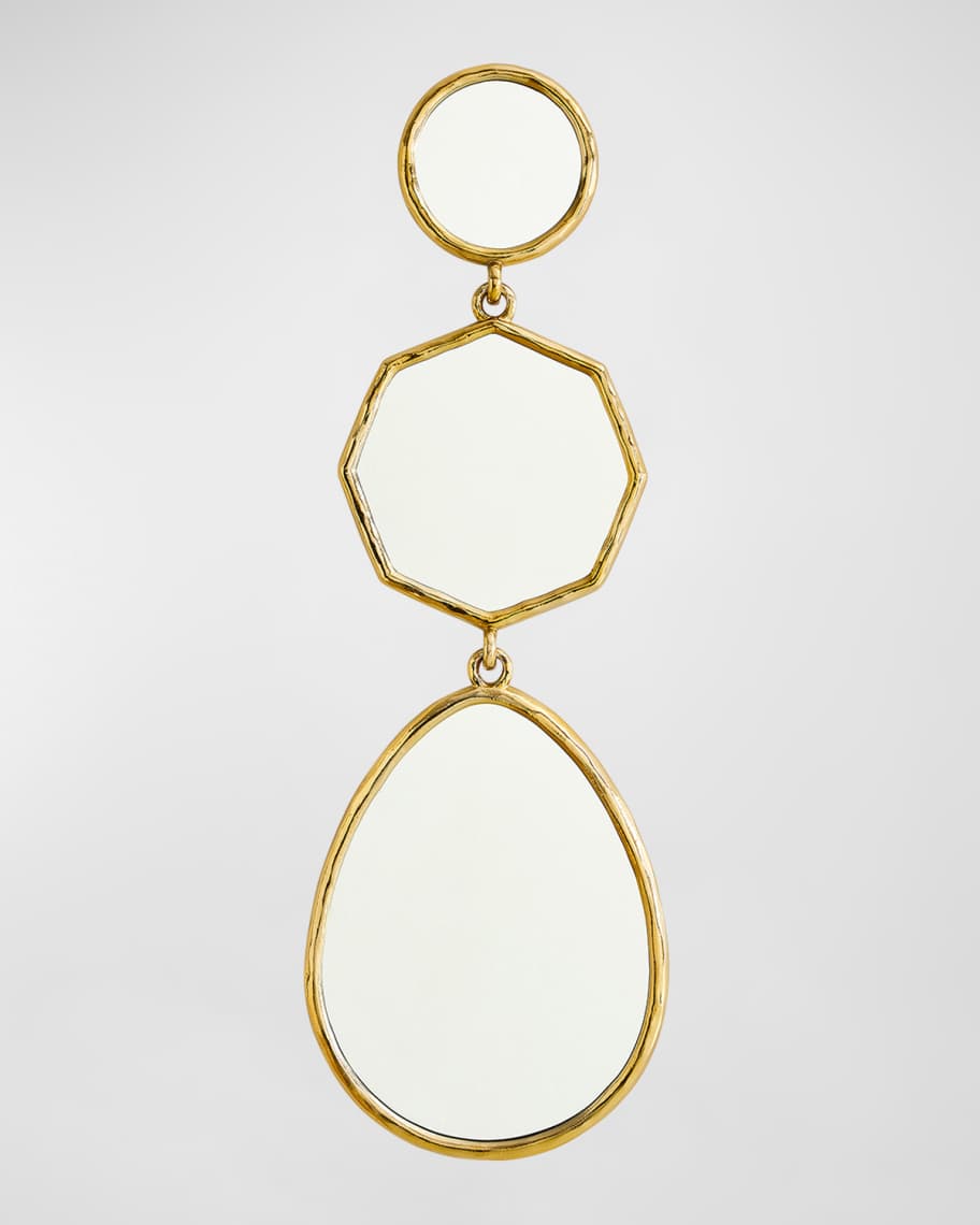 Image 1 of 1: Shiny Brass Cascade Mirror 