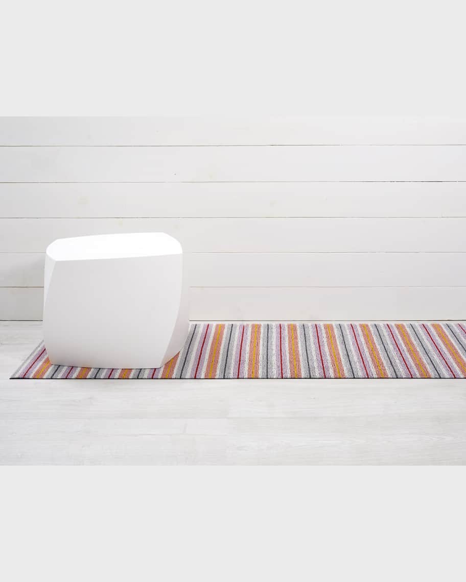 Image 3 of 3: Ribbon Stripe Indoor/Outdoor Shag Runner, 2' x 6'