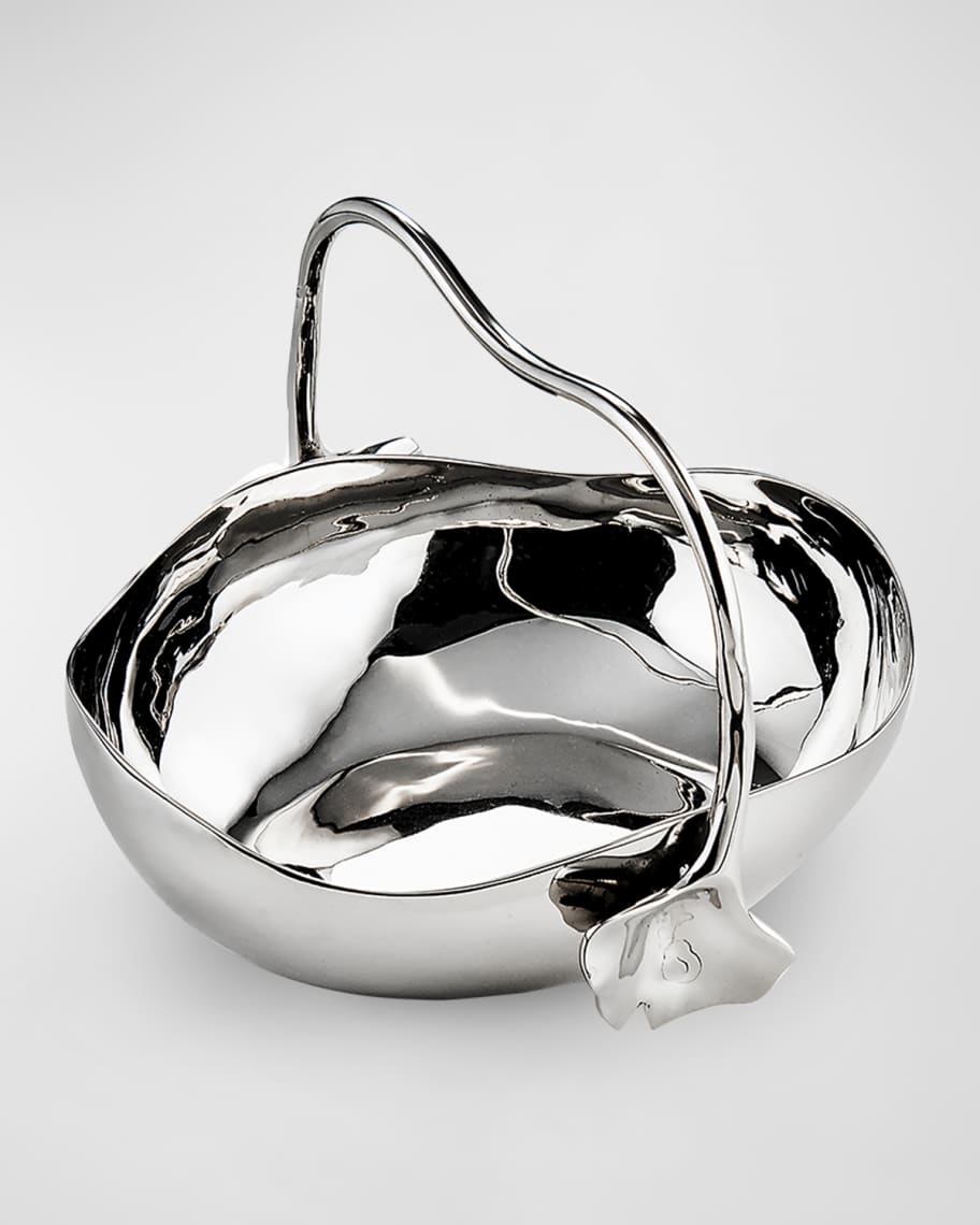 Image 1 of 2: Ginkgo Basket with Leaf Handle