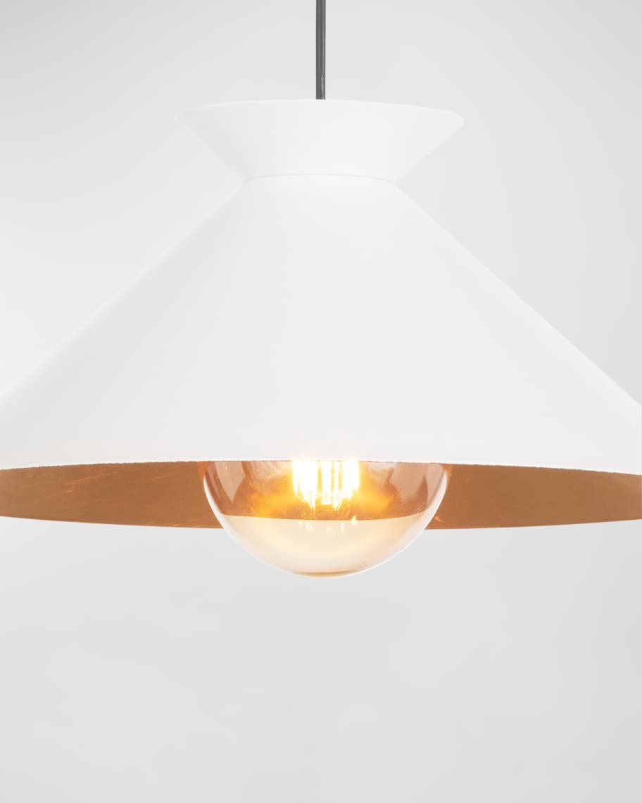 Image 2 of 4: Viggo White Pendant Light 