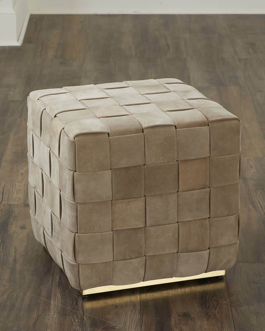 数量は多 Suede Lakewood Arteriors Ottoman Horchow | オットマン・スツール