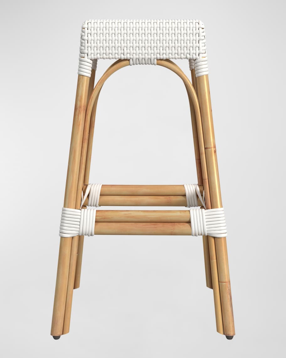 Image 3 of 5: Robias Rattan Bar Stool 30"