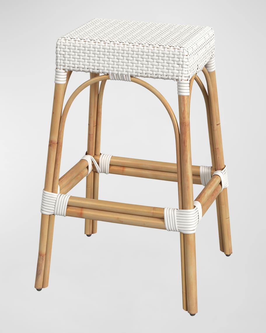Image 1 of 5: Robias Rattan Bar Stool 30"