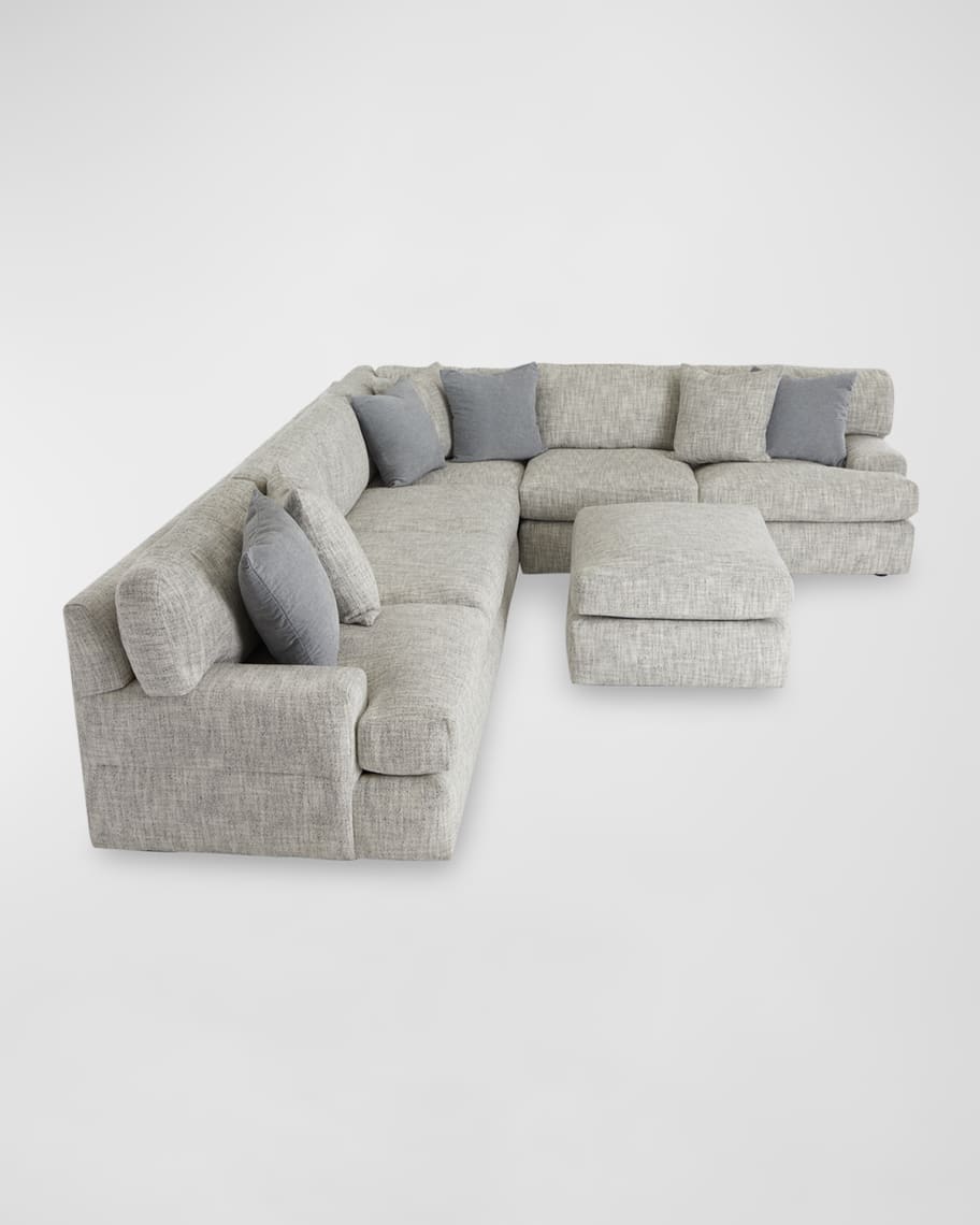 Image 3 of 5: Serena 4-Piece Sectional with Ottoman