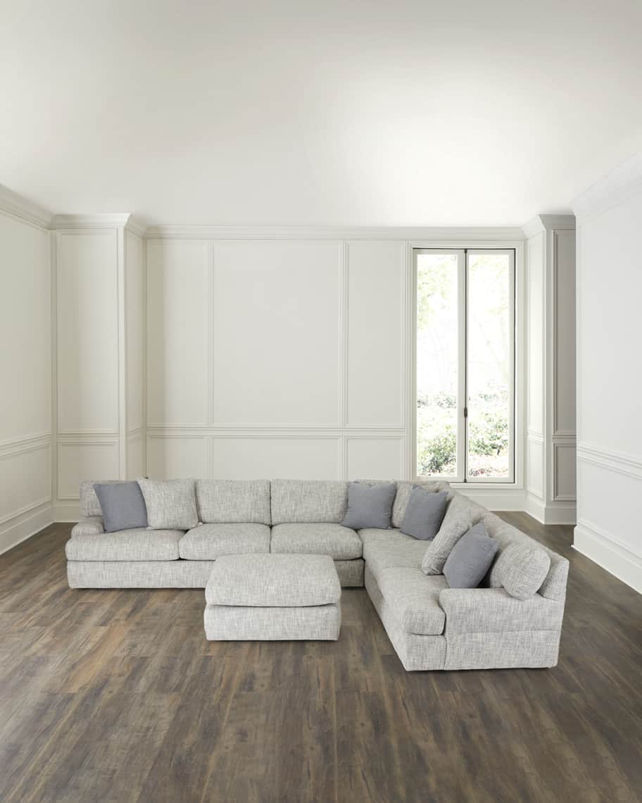 Image 1 of 5: Serena 4-Piece Sectional with Ottoman