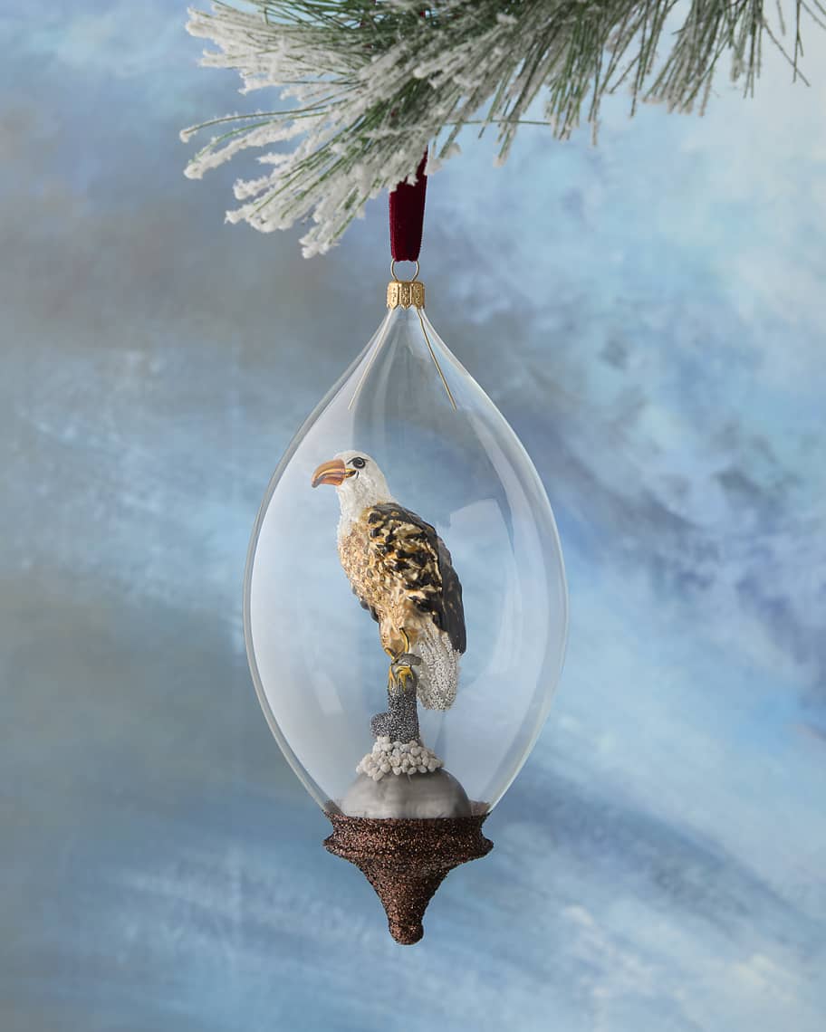 Image 1 of 1:  Eagle in Dome Christmas Ornament