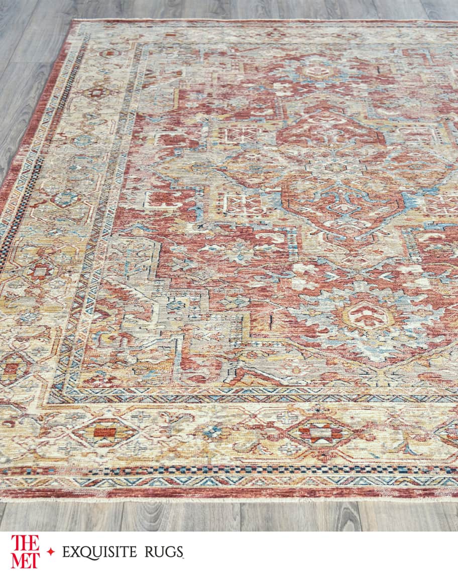 Antique Loom Beige, Blue & Rust Rug, 12' x 15'
