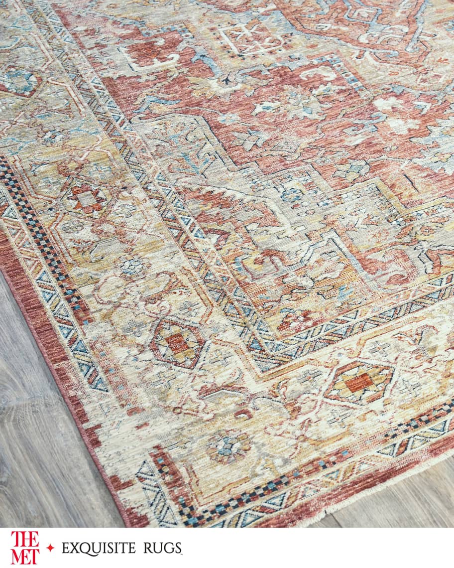 Antique Loom Beige, Blue & Rust Rug, 12' x 15'