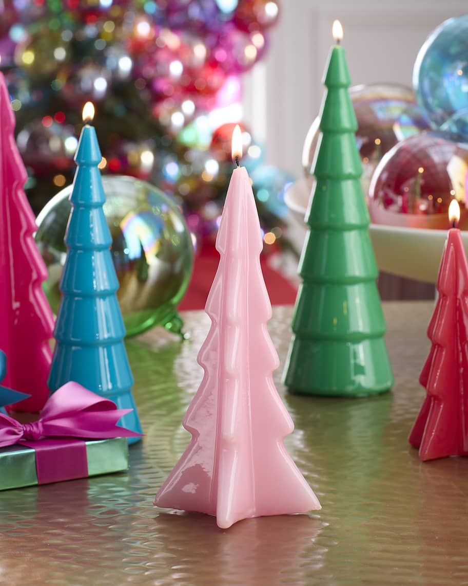 Image 1 of 1: Pink Christmas Tree Candle