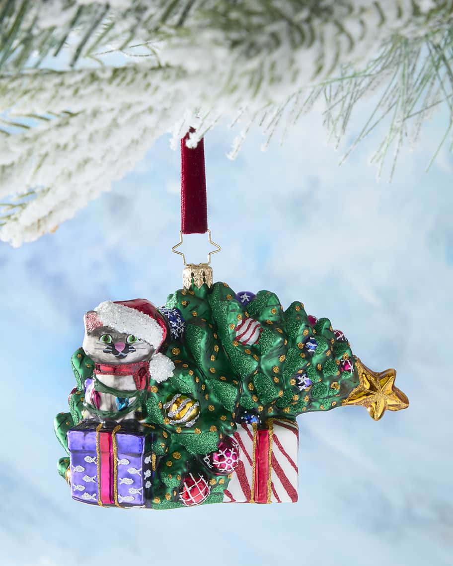 Christopher Radko Festive Feline Fiasco Christmas Ornament Horchow