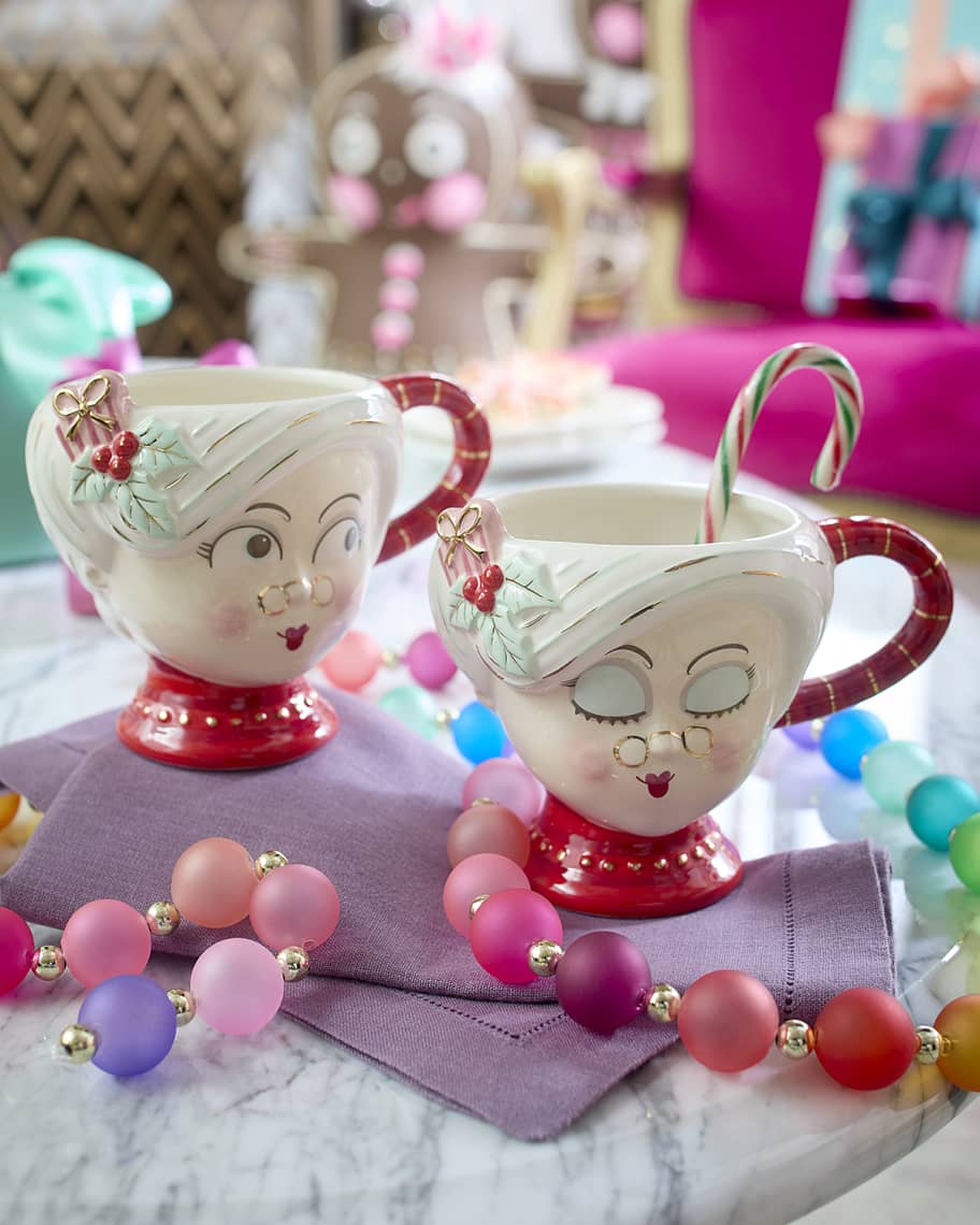 Image 1 of 1: Madame Noel Christmas Mugs, Set of 2