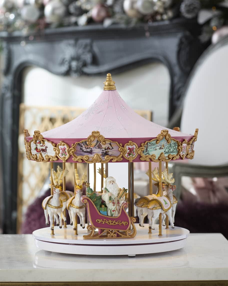 Image 1 of 1:  Pink Swarovski Crystal Snowflake Carousel