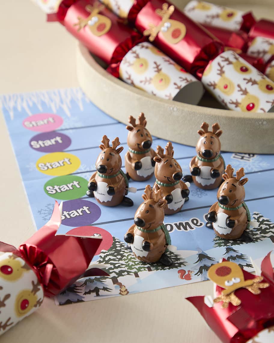 Image 2 of 2: Racing Reindeer Christmas Crackers, Set of 6