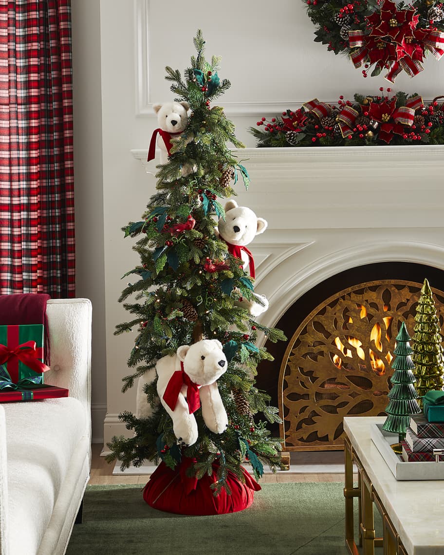 Image 1 of 2: Life-Size Christmas Jubilee Vanilla Cream Cub Trio Tree, 72"