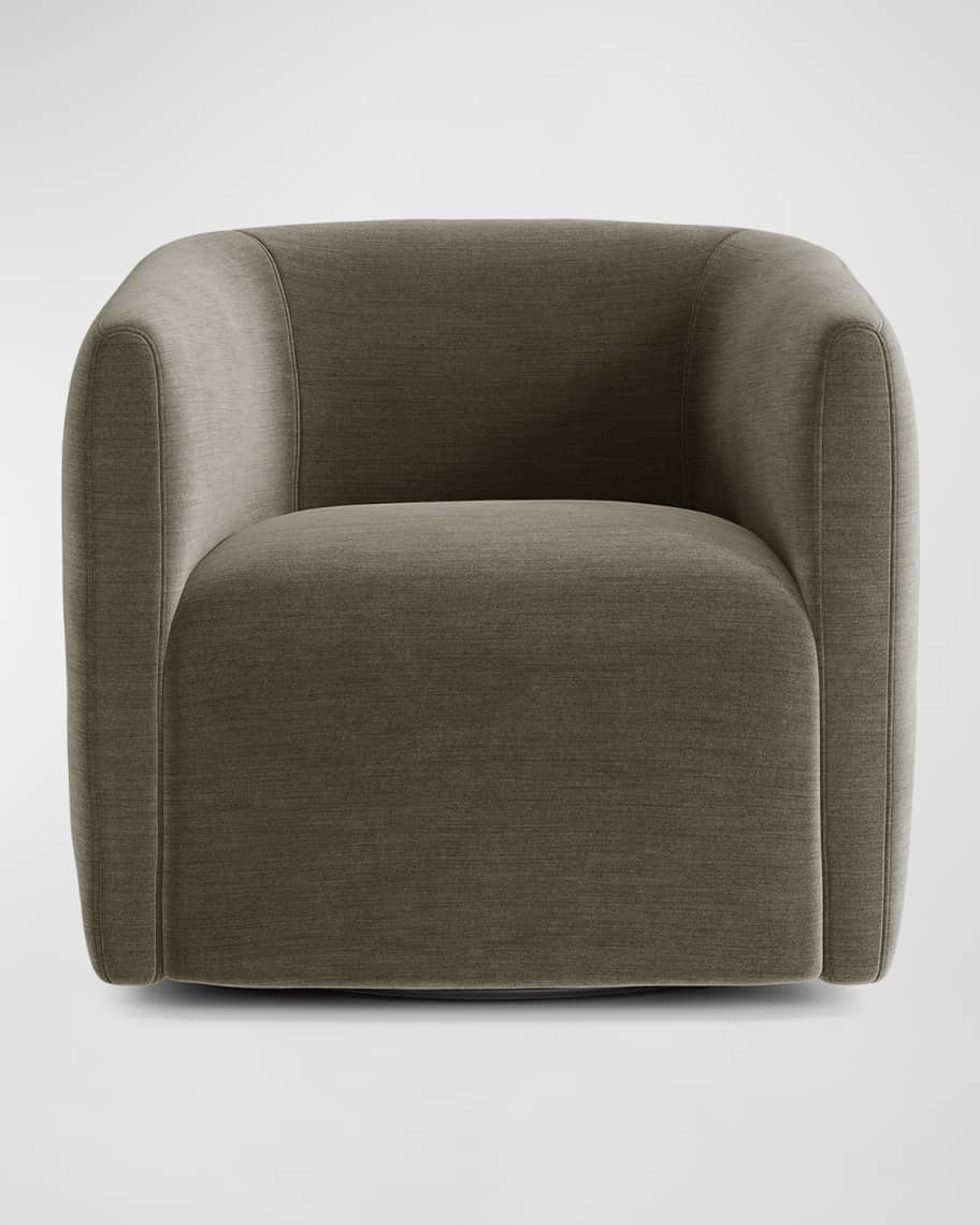 Image 2 of 4: Aline Hunter Green Swivel Chair