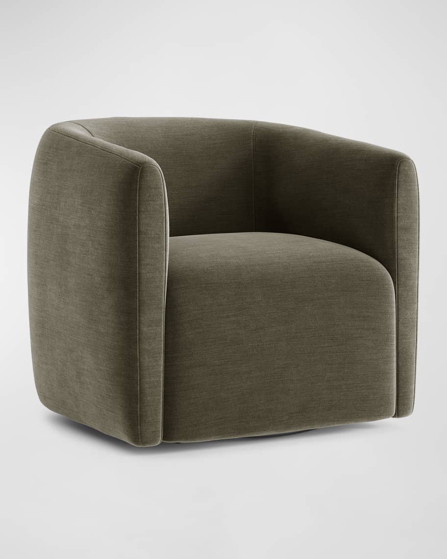 Image 1 of 4: Aline Hunter Green Swivel Chair