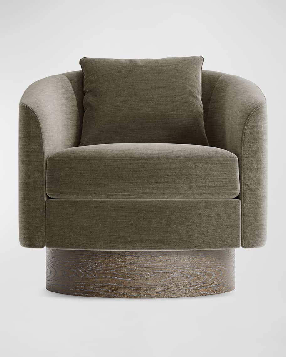 Image 2 of 4: Camino Hunter Green Swivel Chair