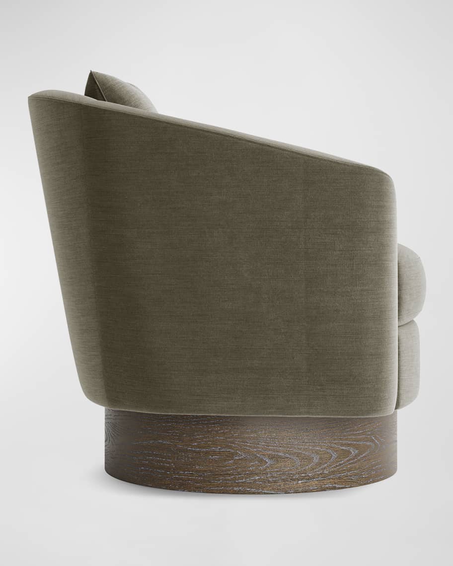 Image 3 of 4: Camino Hunter Green Swivel Chair