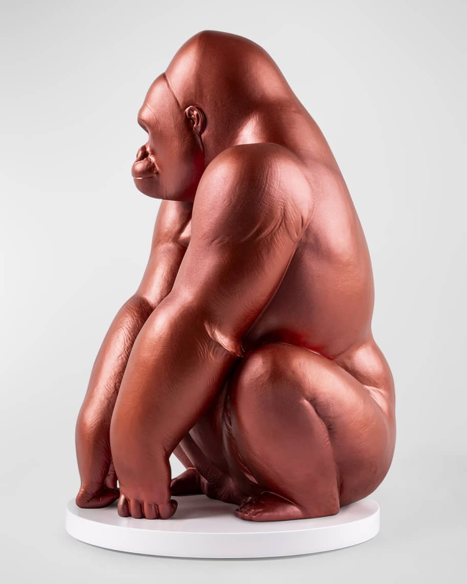 Image 2 of 4: Red Gorilla Sculpture 