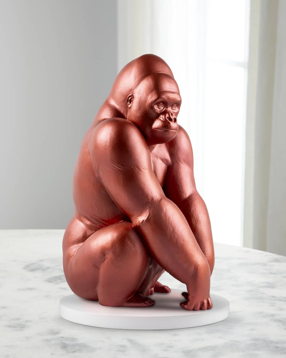 Image 1 of 4: Red Gorilla Sculpture 