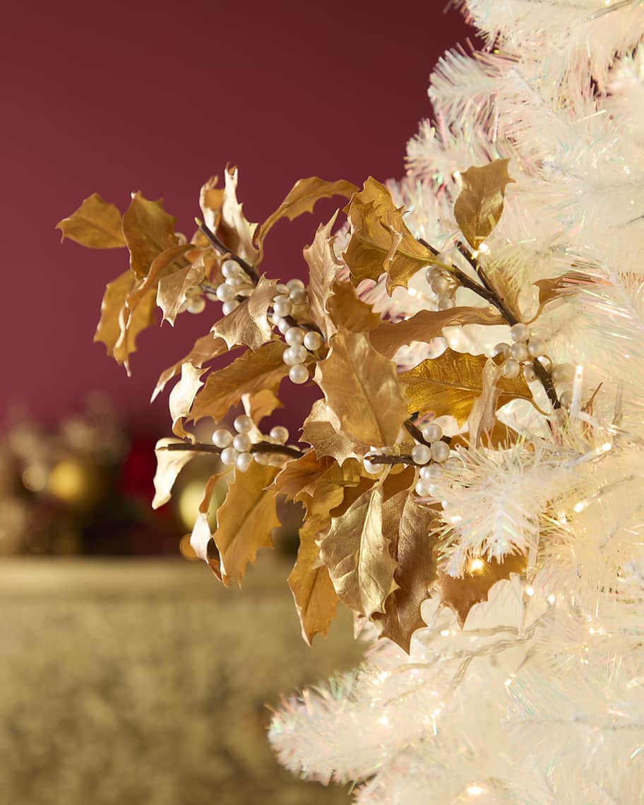 Image 1 of 1: 44" Holly Branch Christmas Pick
